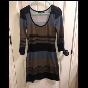 Striped bodycon dress